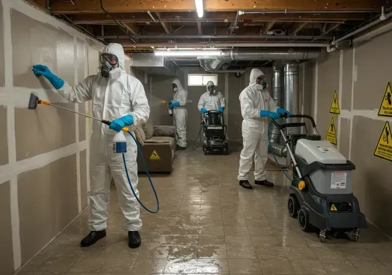 Basement Moisture Removal and Structural Drying process in Granville County, NC